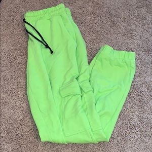 Forever 21 neon yellow/green sweatpants